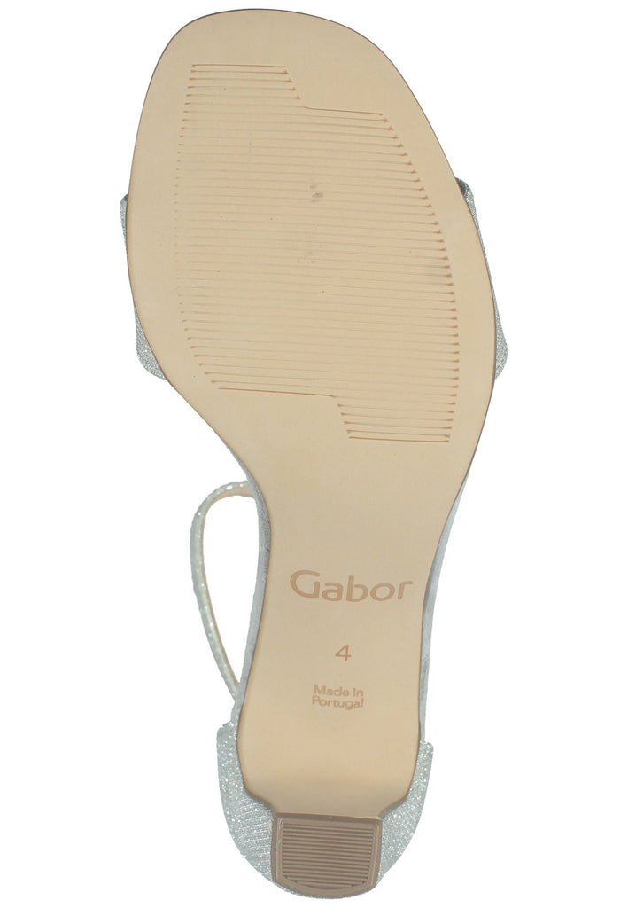 Gabor Sandalen Leder/Textil Silber