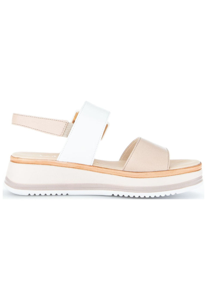 Gabor Sandalen Leder/Textil Weiß/Rosa