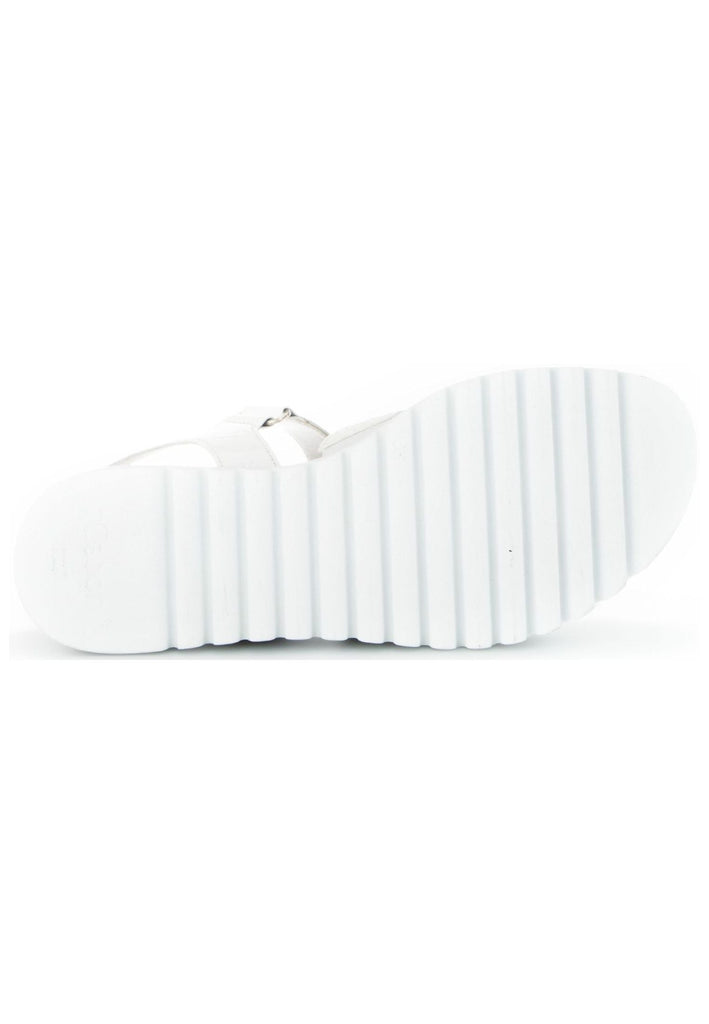 Gabor Sandalen Leder/Textil Weiß/Silber