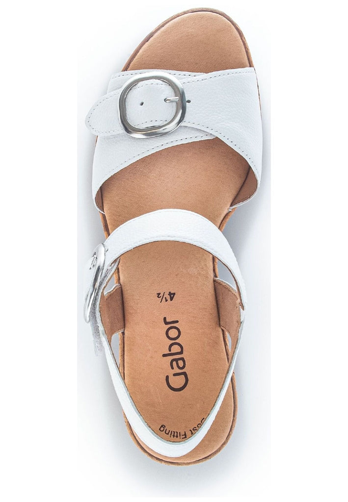 Gabor Sandalen Leder Weiß