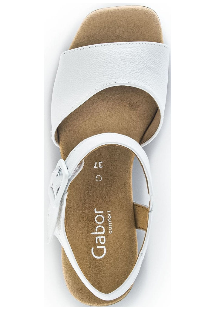 Gabor Sandalen Leder Weiß