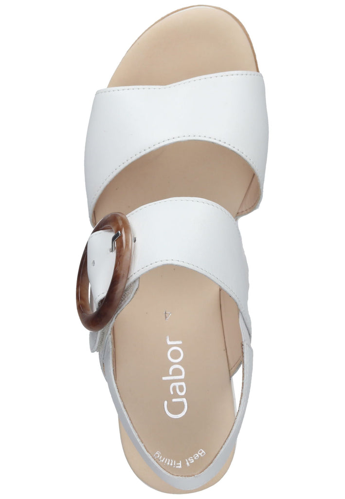 Gabor Sandalen Leder Weiß