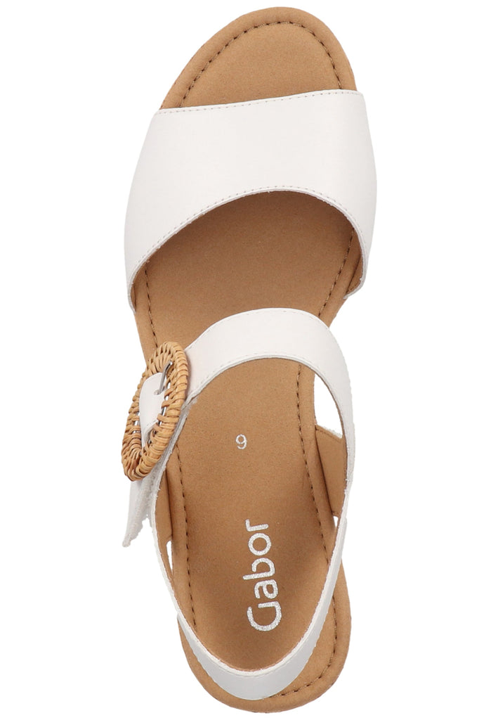 Gabor Sandalen Leder Weiß