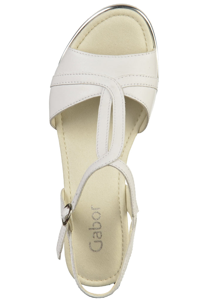 Gabor Sandalen Leder Weiß