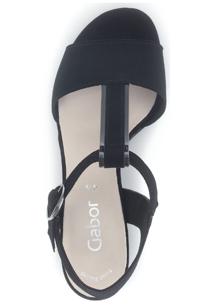 Gabor Sandalen Nappaleder Schwarz