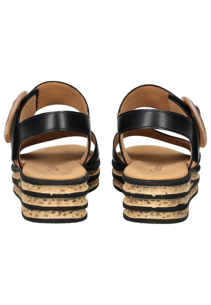 Gabor Sandalen Nappaleder Schwarz