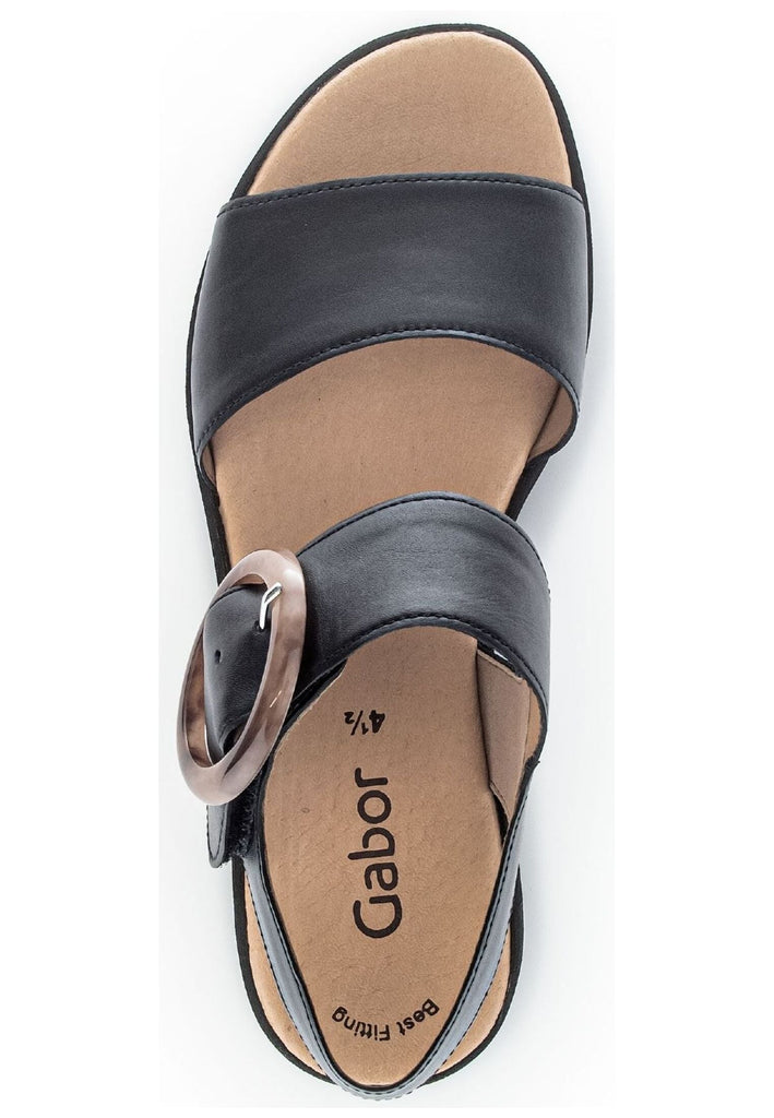 Gabor Sandalen Nappaleder Schwarz