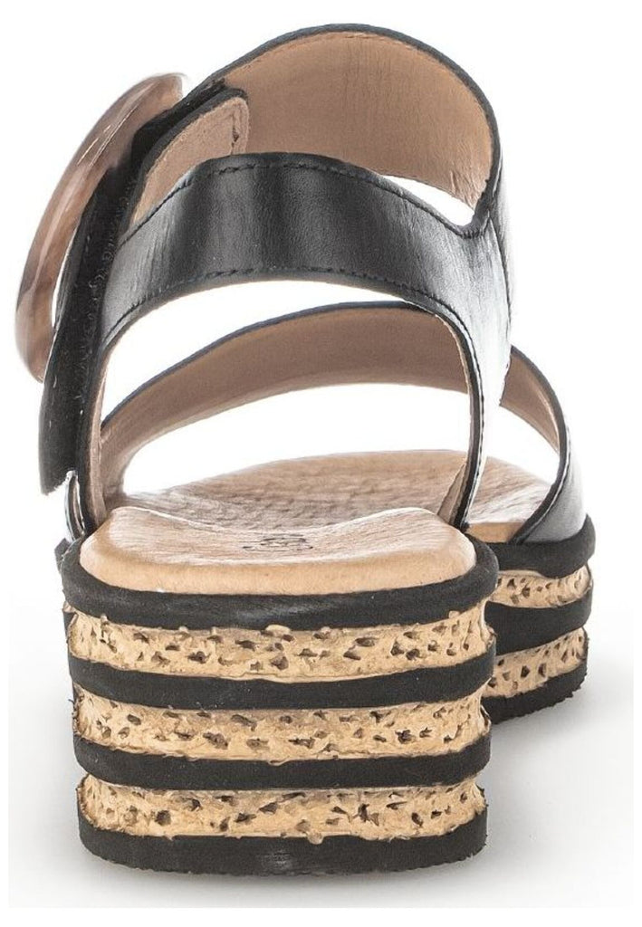 Gabor Sandalen Nappaleder Schwarz