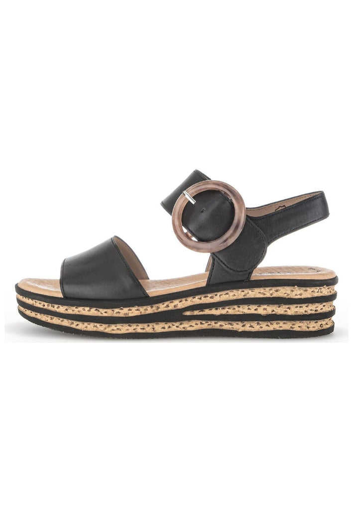 Gabor Sandalen Nappaleder Schwarz