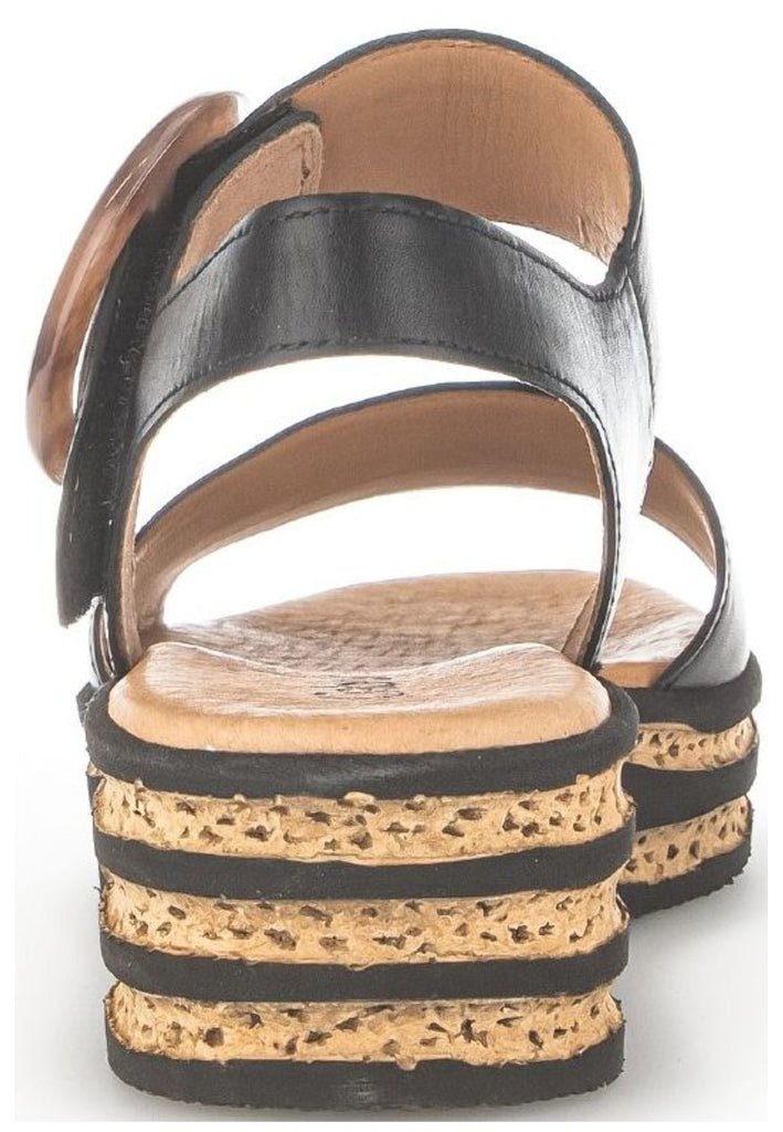 Gabor Sandalen Nappaleder Schwarz
