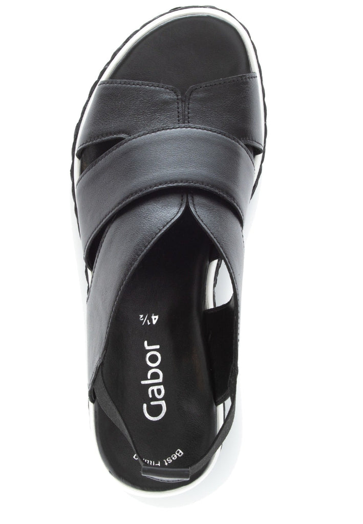 Gabor Sandalen Nappaleder Schwarz