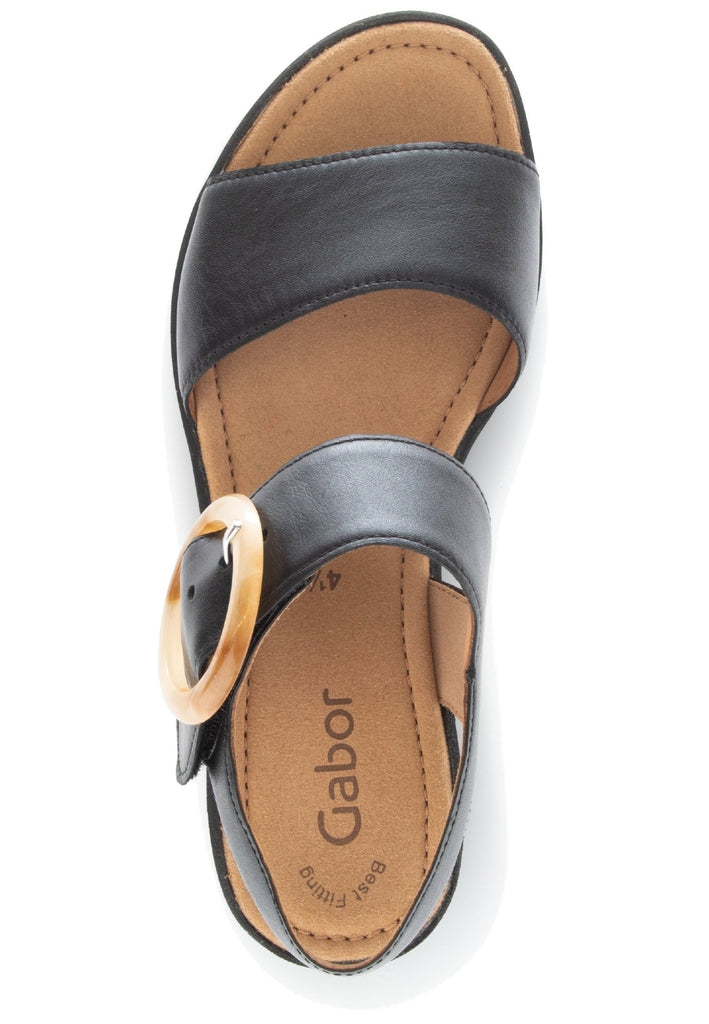 Gabor Sandalen Nappaleder Schwarz