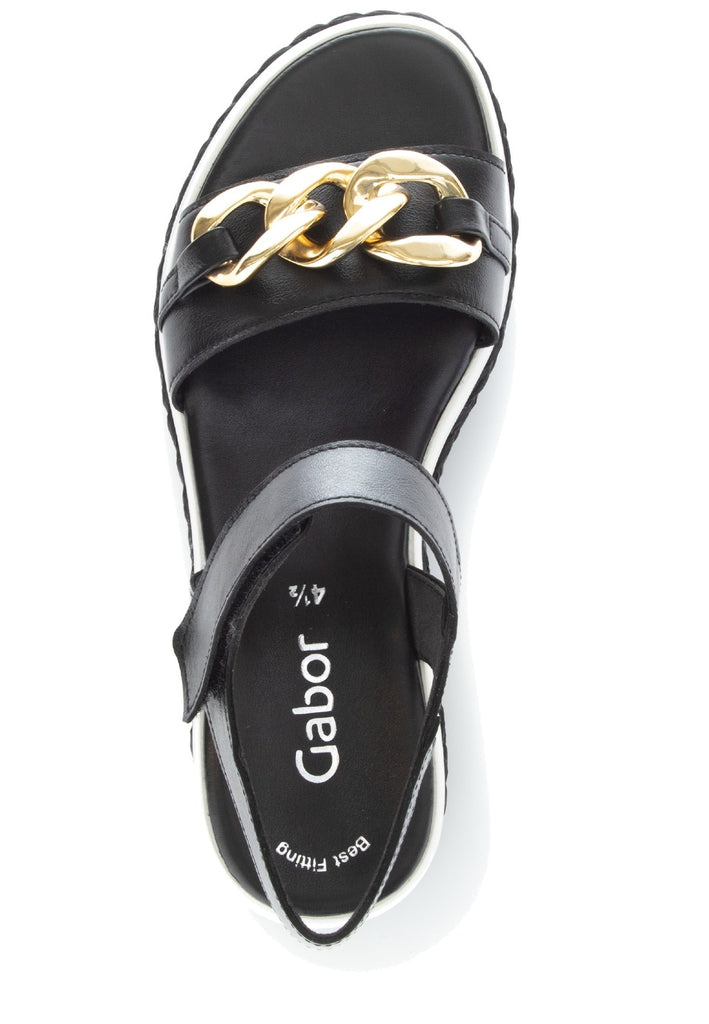 Gabor Sandalen Nappaleder Schwarz