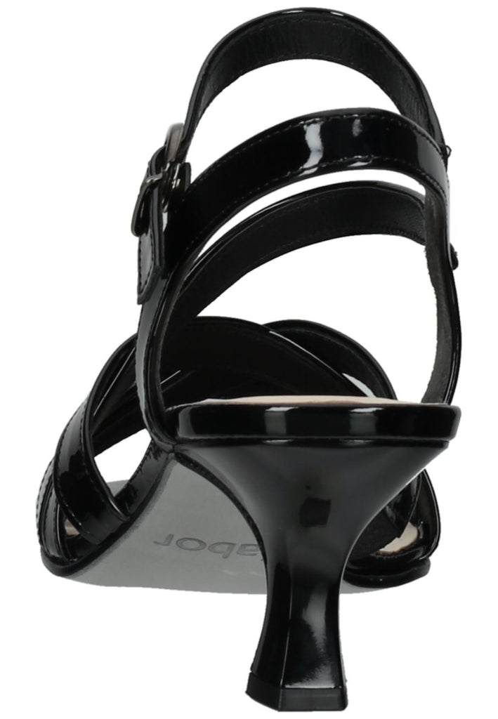 Gabor Sandalen Nappaleder Schwarz/Silber