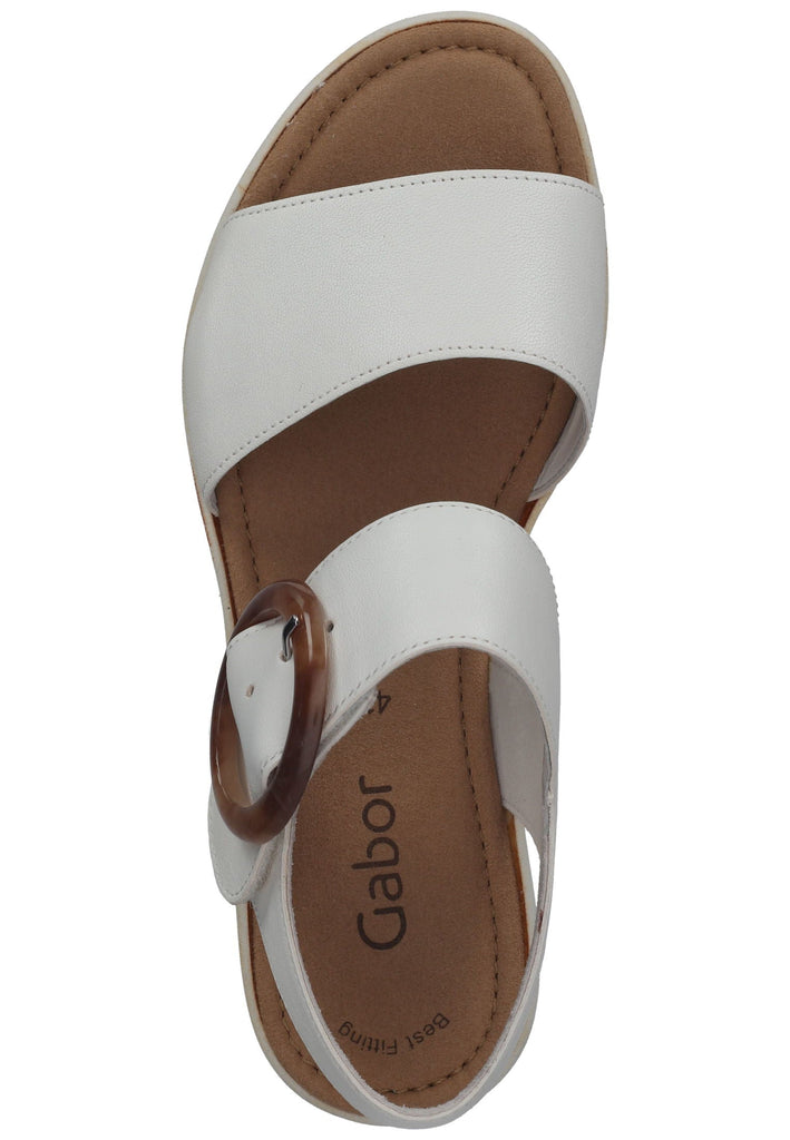 Gabor Sandalen Nappaleder Weiß