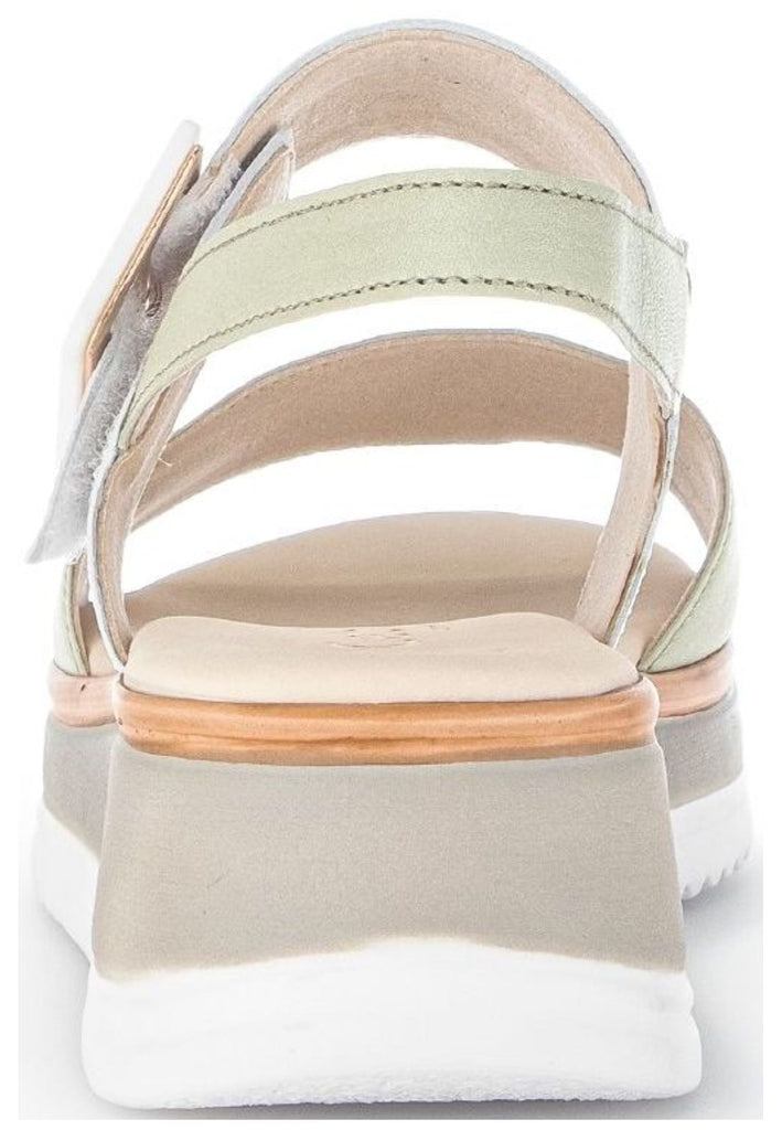 Gabor Sandalen Nappaleder Weiß/Grün