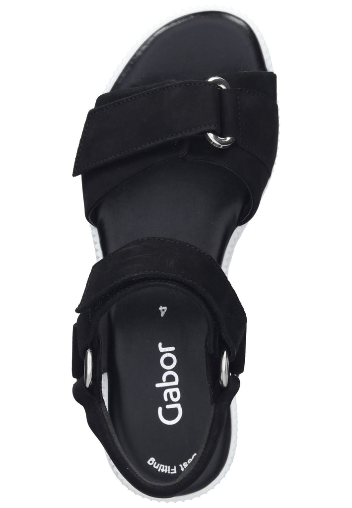 Gabor Sandalen Nubukleder Schwarz