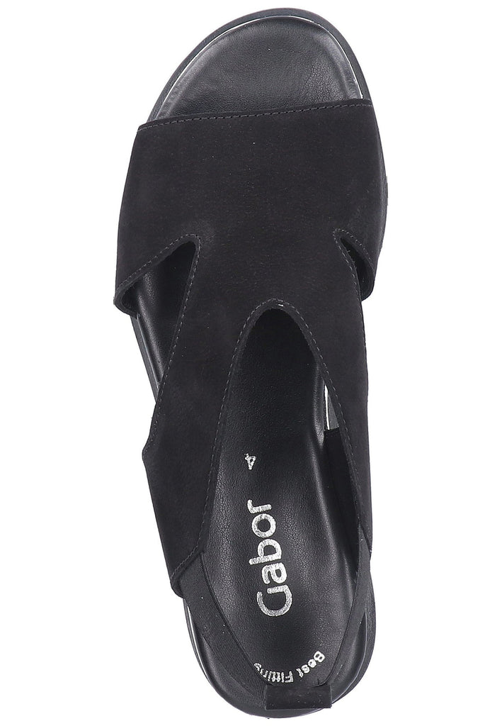 Gabor Sandalen Nubukleder Schwarz