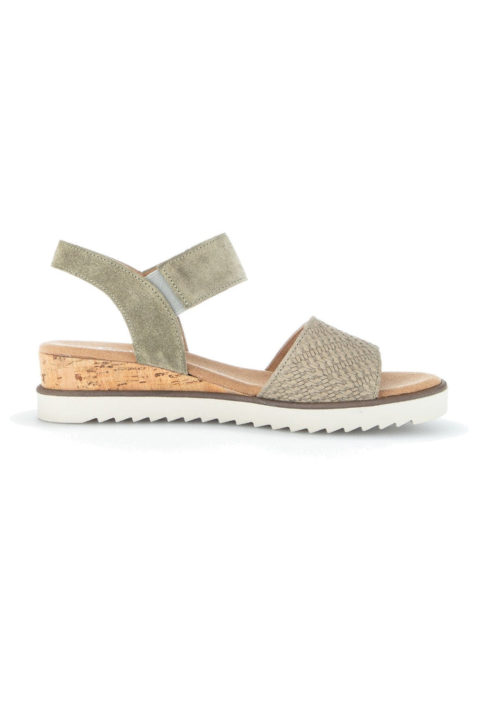 Gabor Sandalen Veloursleder Beige/Grün