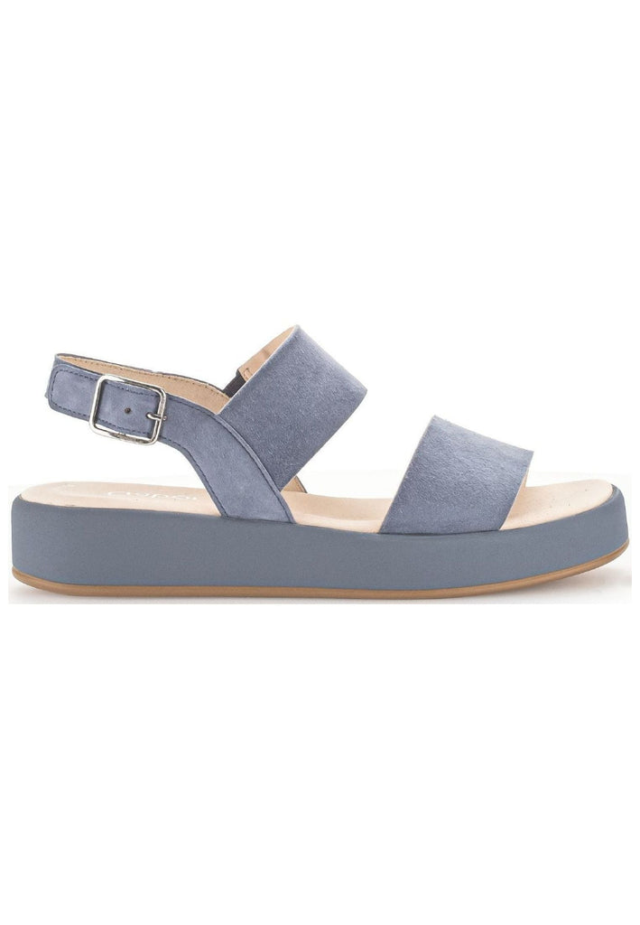 Gabor Sandalen Veloursleder Blau/Grau