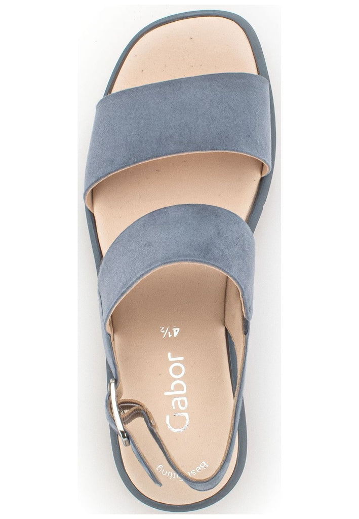 Gabor Sandalen Veloursleder Blau/Grau