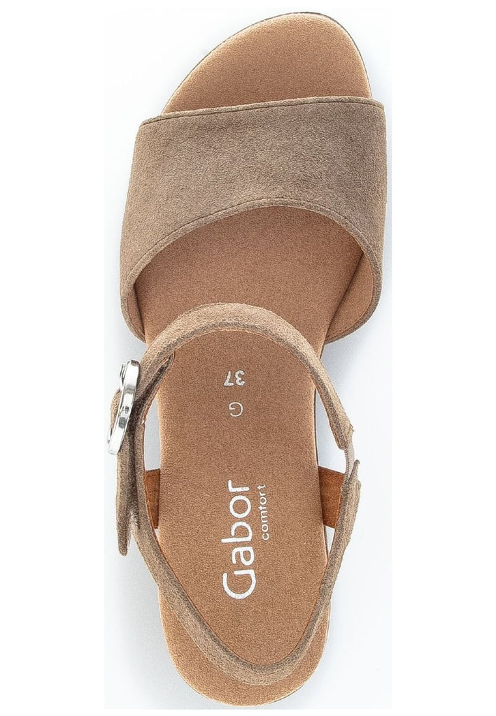 Gabor Sandalen Veloursleder Braun