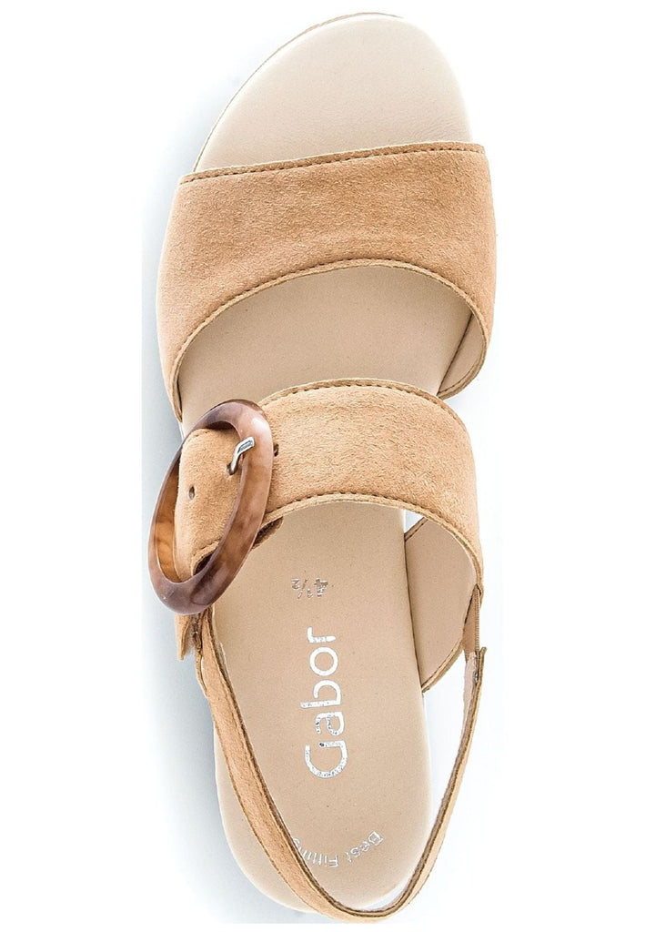 Gabor Sandalen Veloursleder Caramel