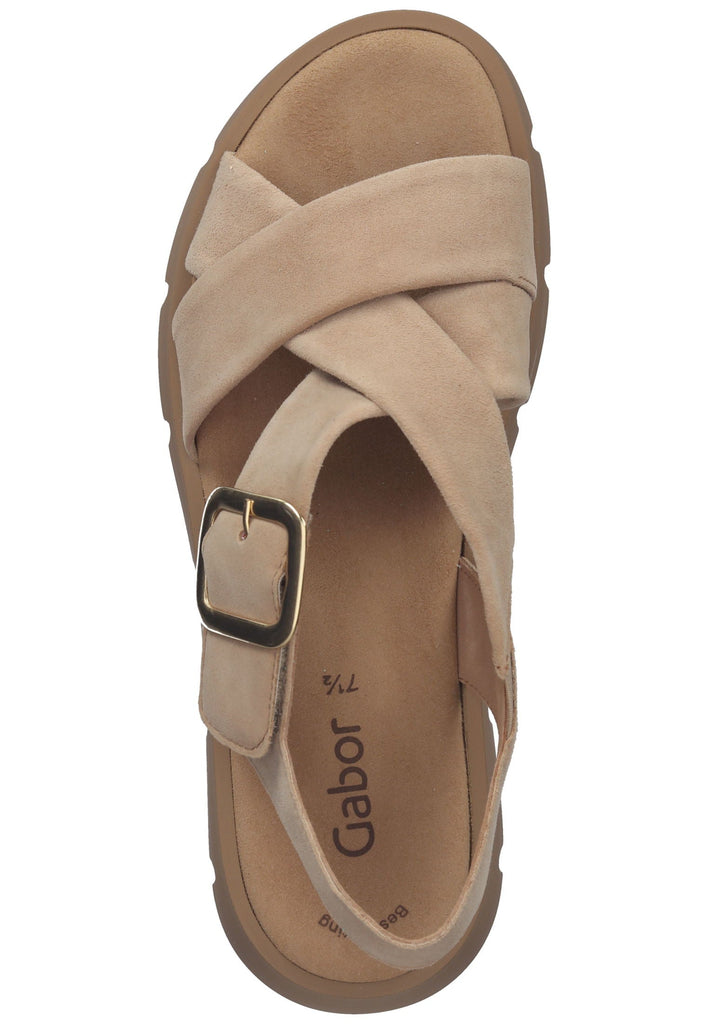 Gabor Sandalen Veloursleder Caramel