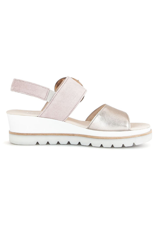 Gabor Sandalen Veloursleder Gold/Rosa