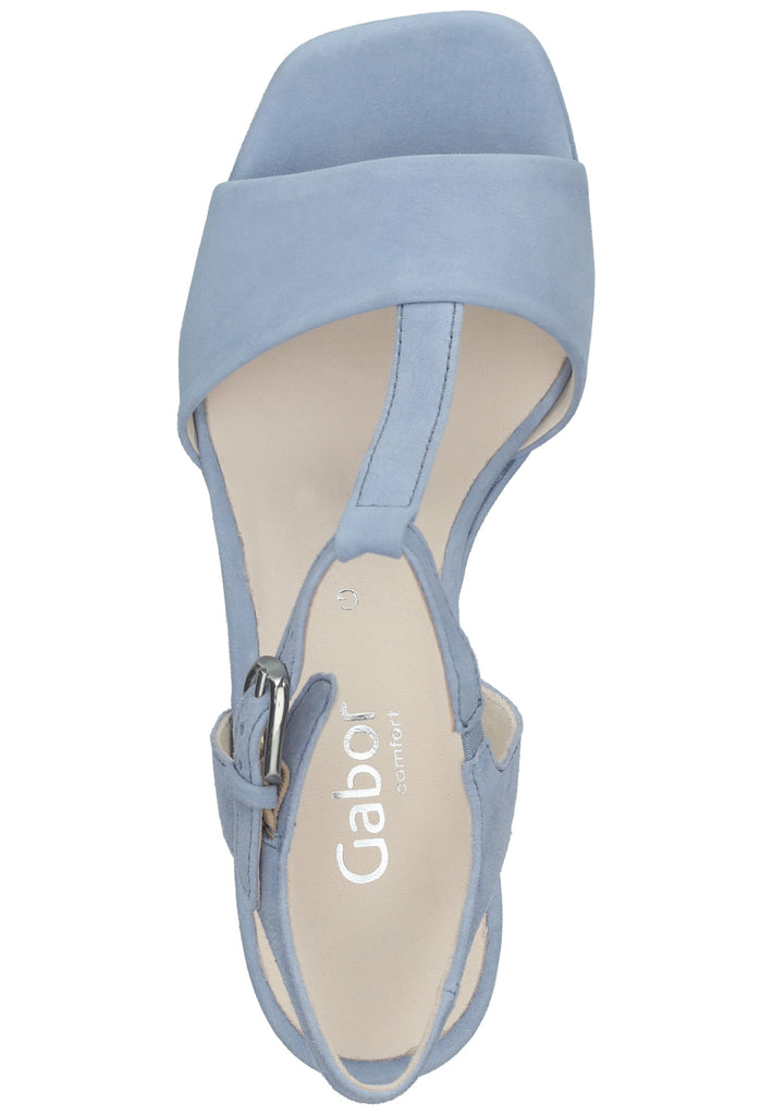 Gabor Sandalen Veloursleder Hellblau