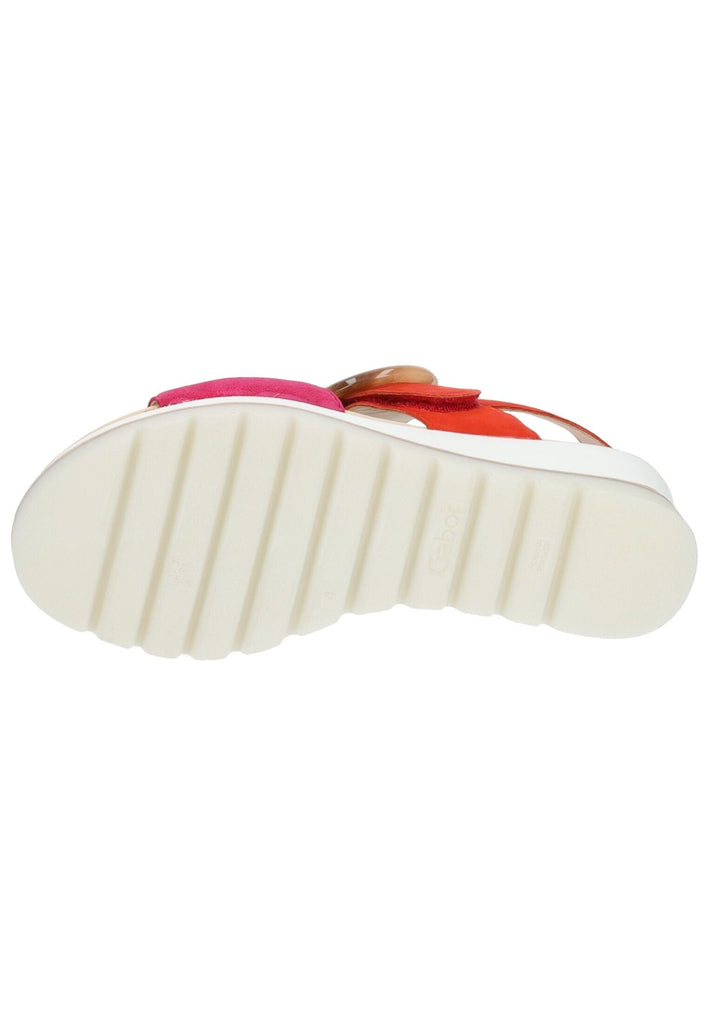 Gabor Sandalen Veloursleder Orange Multi
