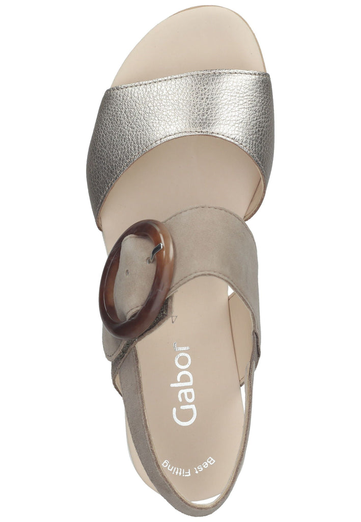 Gabor Sandalen Veloursleder/Textil Braun/Rosa