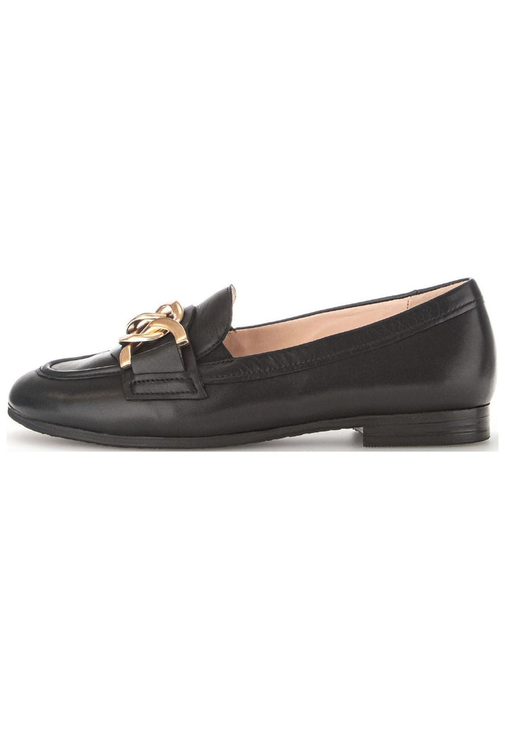 Slipper Gabor Slipper Glattleder Schwarz/Gold