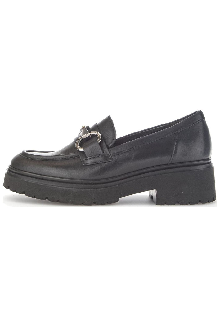 Slipper Gabor Slipper Glattleder Schwarz/Silber