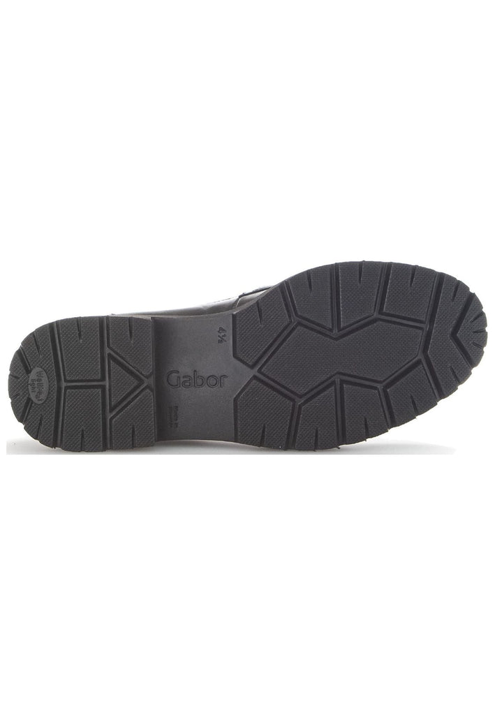 Gabor Slipper Glattleder Schwarz/Silber