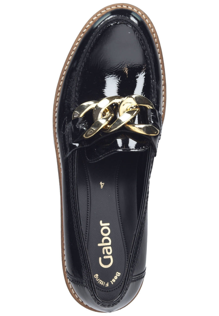 Gabor Slipper Leder Schwarz