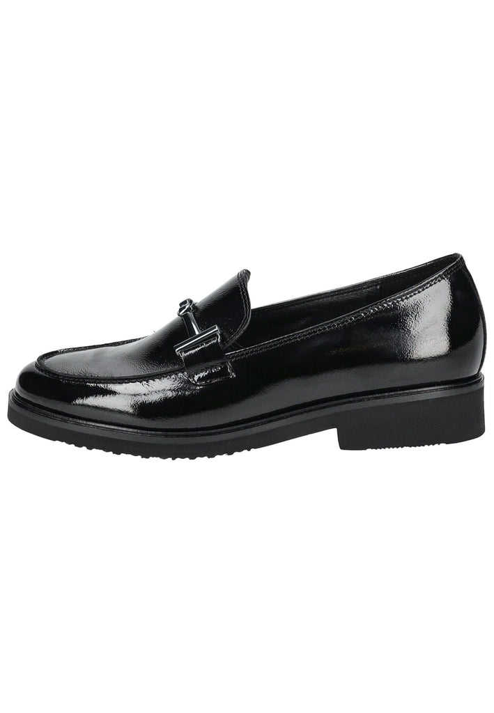 Gabor Slipper Leder Schwarz Lack