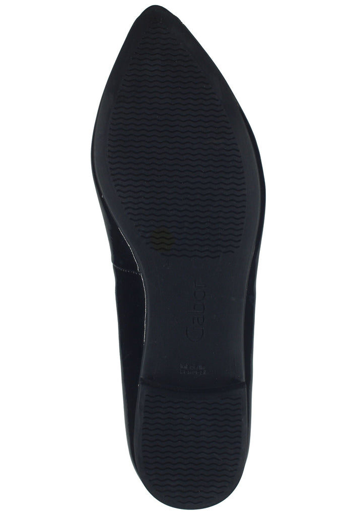 Gabor Slipper Leder Schwarz Lack