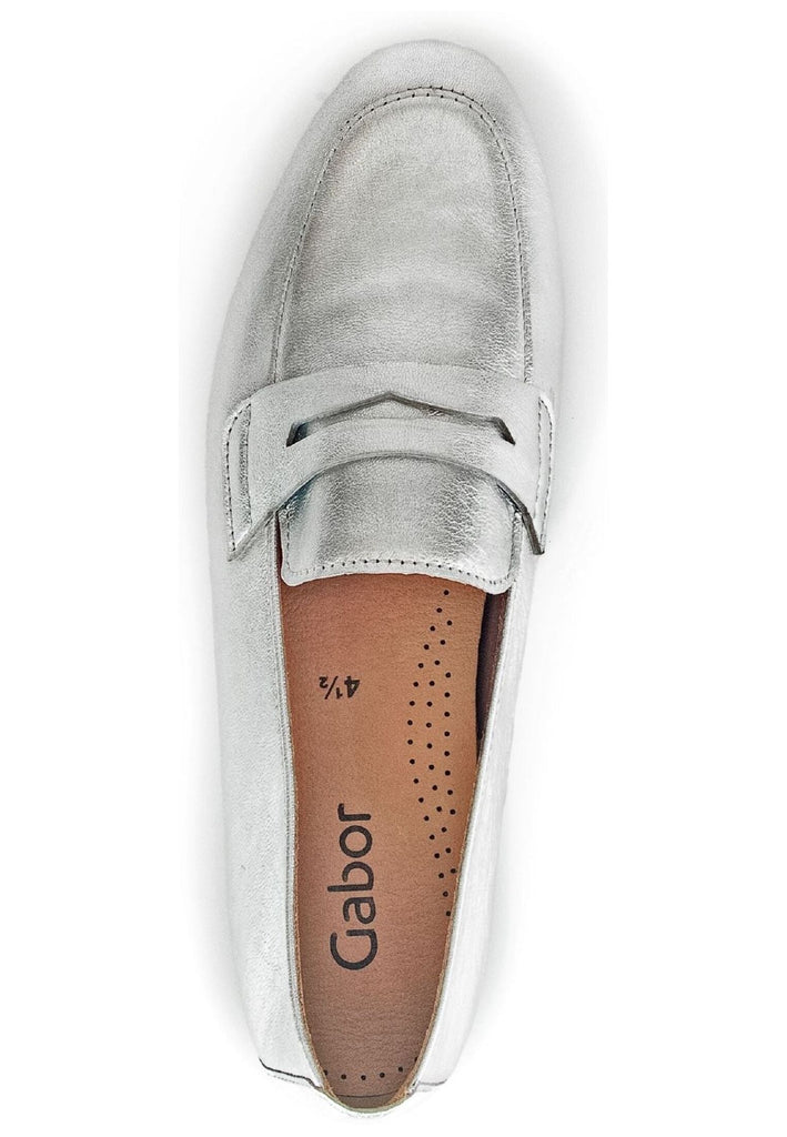 Gabor Slipper Leder Silber