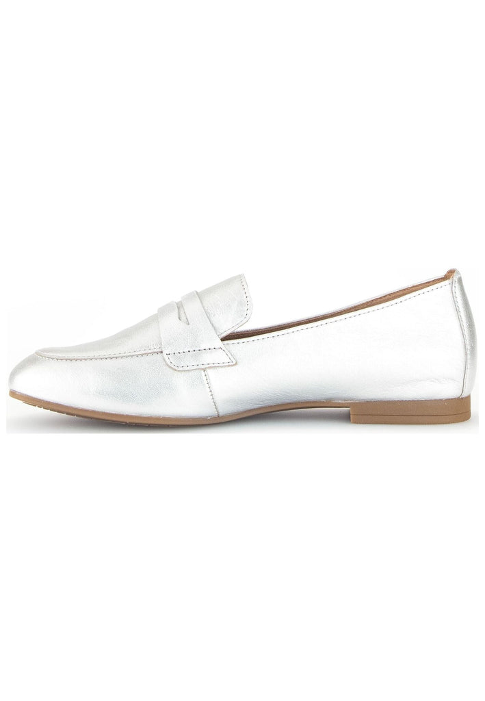 Gabor Slipper Leder Silber