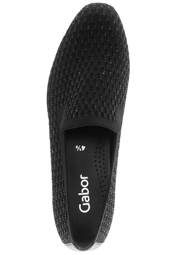 Gabor Slipper Leder/Synthetik Schwarz