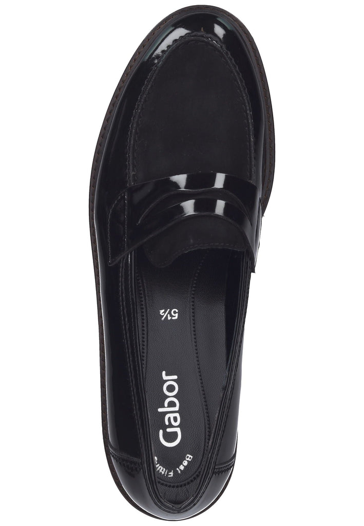 Gabor Slipper Leder/Synthetik Schwarz