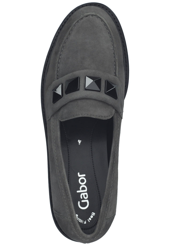 Gabor Slipper Leder/Textil Dunkelbraun