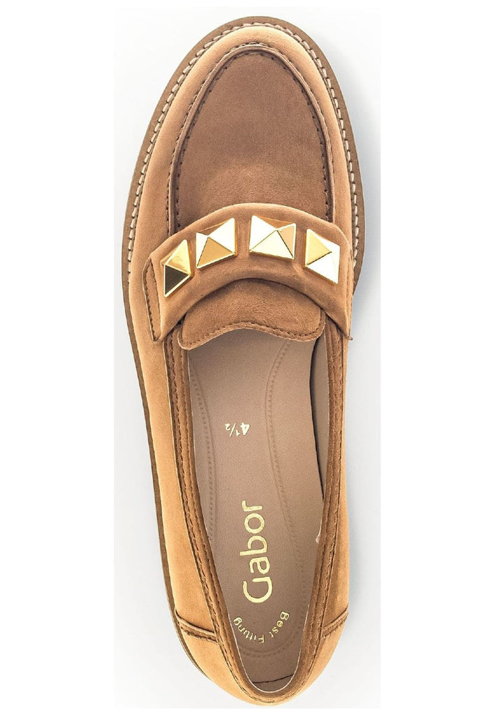 Gabor Slipper Leder/Textil Hellbraun