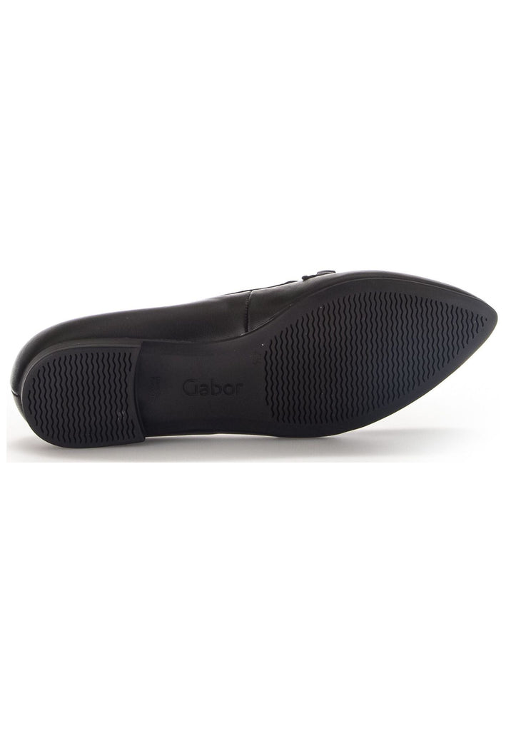 Gabor Slipper Nappaleder Schwarz/Silber