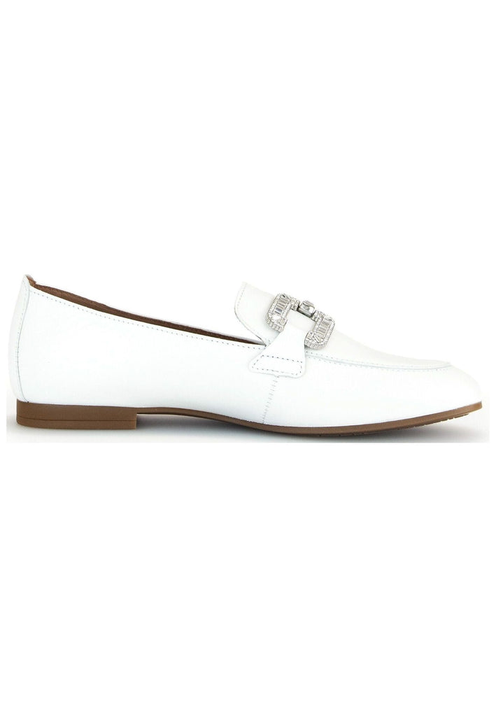 Gabor Slipper Nappaleder Weiß/Silber