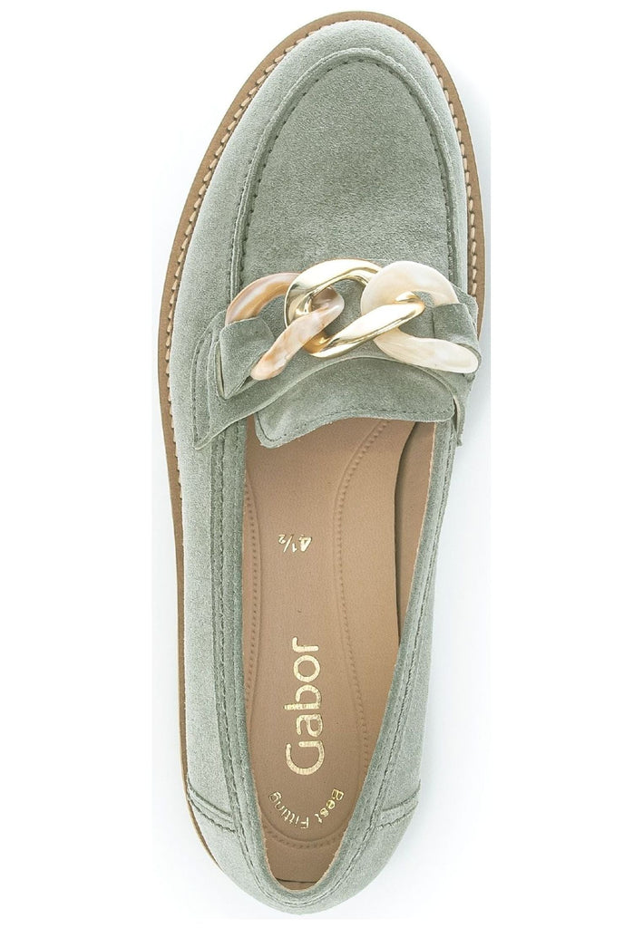 Gabor Slipper Veloursleder Khaki