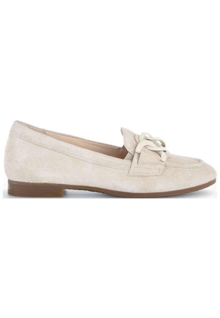 Gabor Slipper Veloursleder Leinen