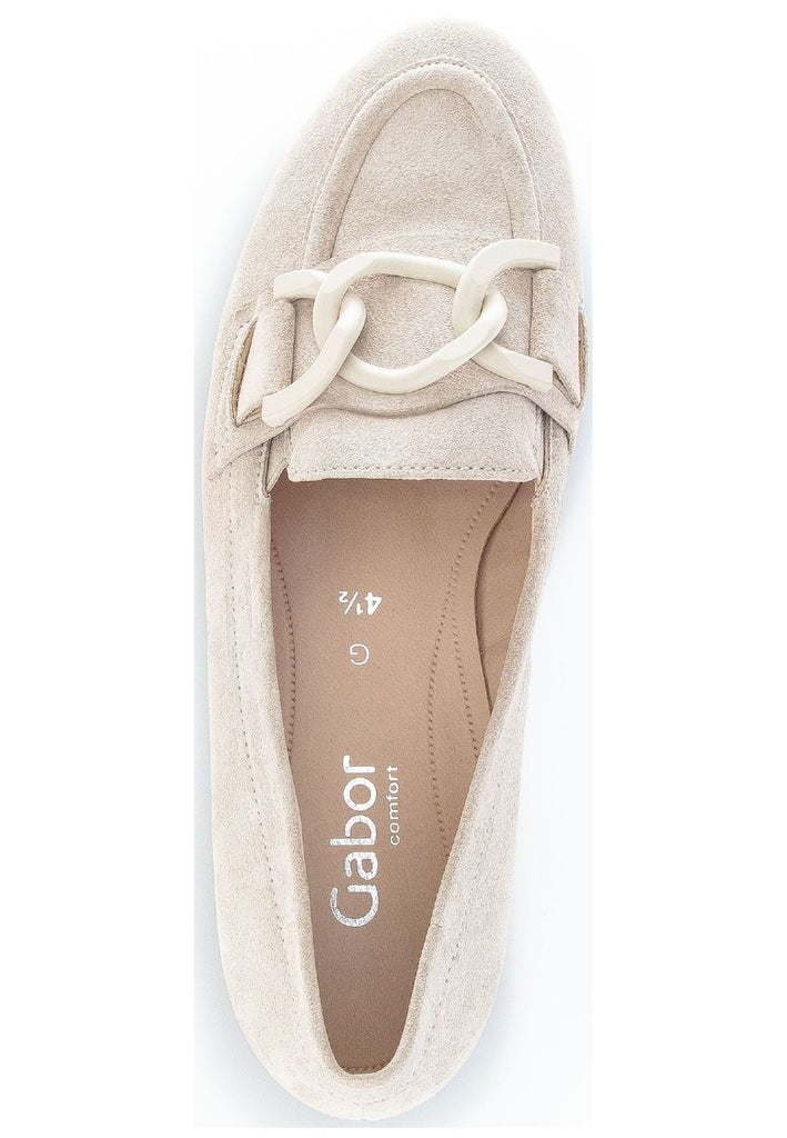 Gabor Slipper Veloursleder Leinen