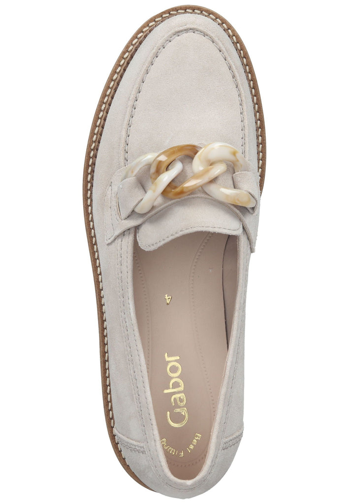 Gabor Slipper Veloursleder Leinen